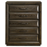 Atlas 5-drawer Bedroom Chest of Drawers Dark Oak