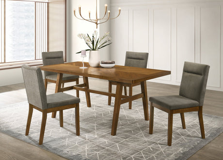 Linus Brown Rectangular Dining Room Set view 2