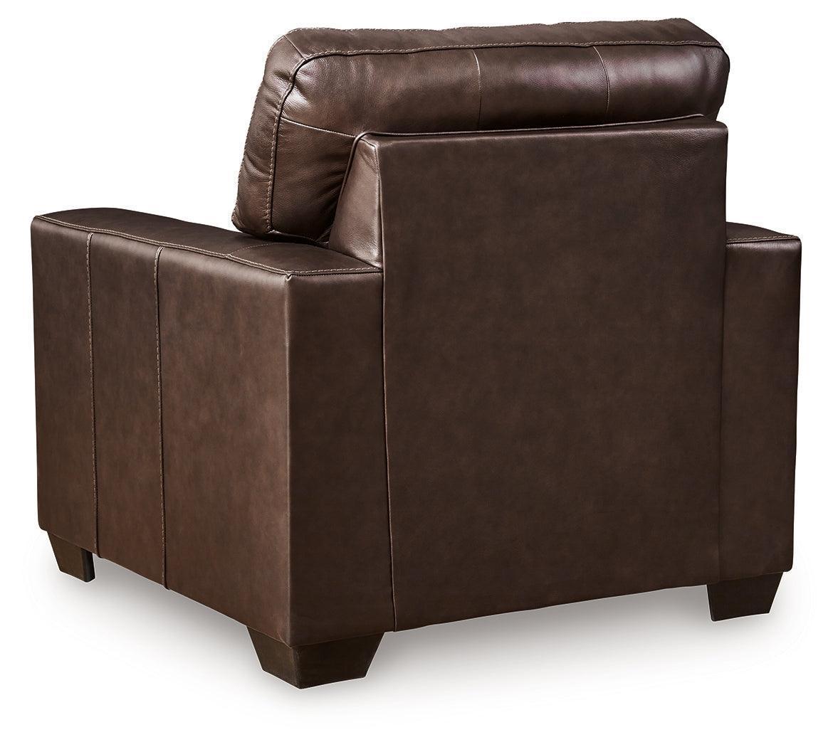 Santorine Dark Brown Leather Chair