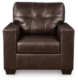 Santorine Dark Brown Leather Chair