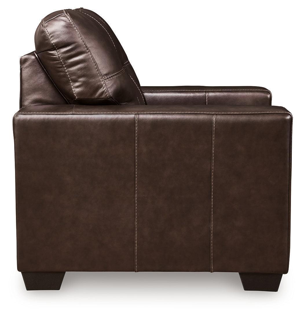 Santorine Dark Brown Leather Chair