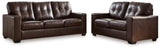 Santorine Dark Brown Sofa and Loveseat