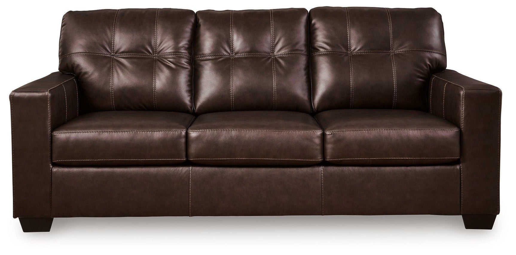Santorine Dark Brown Leather Queen Sofa Sleeper
