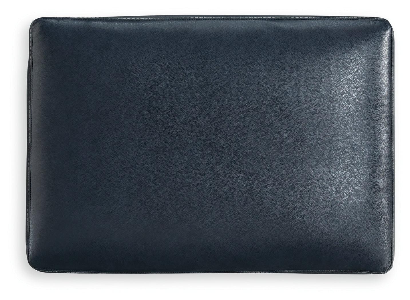 Santorine Ocean Leather Ottoman