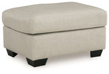 Santorine Bone Leather Ottoman