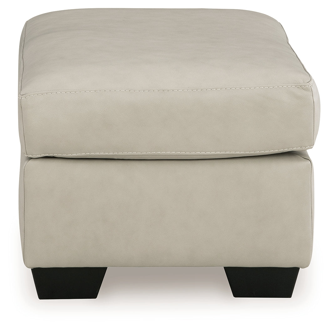 Santorine Bone Leather Ottoman