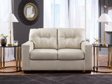 Santorine Bone Leather Loveseat
