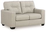 Santorine Bone Leather Loveseat