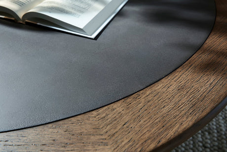 Warm Brown Faux Cement 3-Piece Coffee Table Set — product image 3