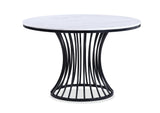 Hadley Light Gray Round Dining Room Set