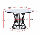 Hadley Light Gray Round Dining Room Set