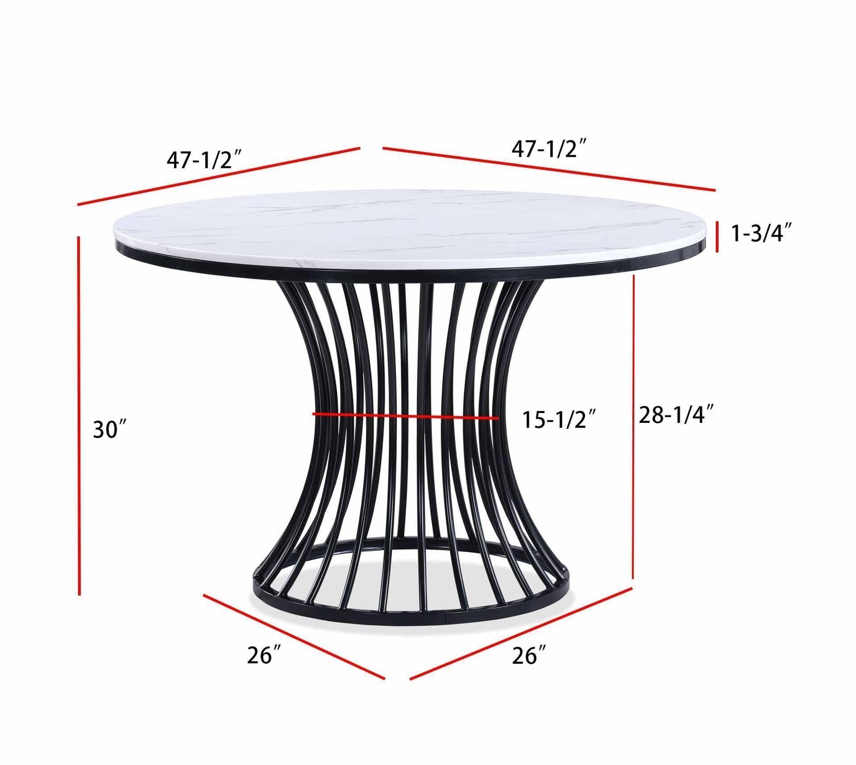 Hadley Light Gray Round Dining Room Set