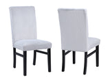 Tracy Light Gray Glass Top Round Dining Room Set