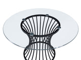 Tracy Dove Glass Top Round Dining Room Set