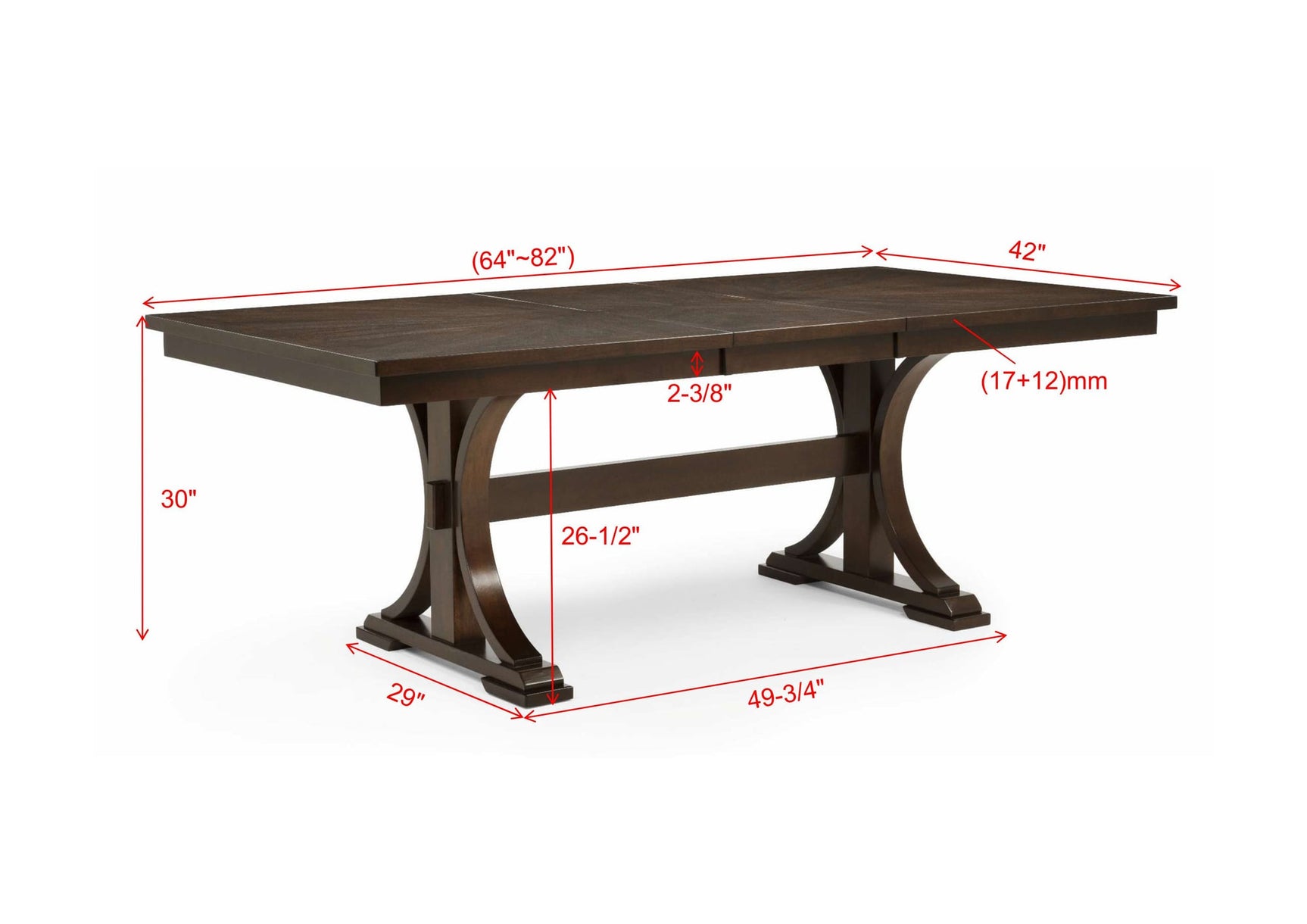 Hamil Dark Brown Dining Room Set view 10
