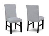 Isla Light Gray White Round Dining Room Set