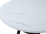 Isla Light Gray White Round Dining Room Set