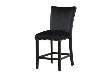2220 Onyx - (Faux Marble) Counter Height Table + 6 Chair Set - Ella Furniture