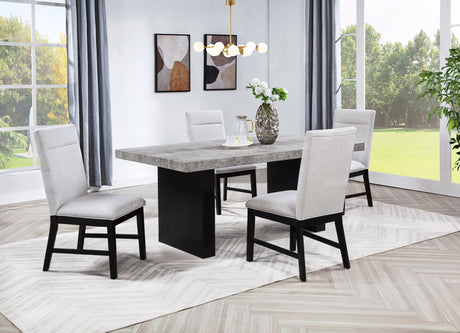 Sebastian Black Gray Dining Room Set view 2