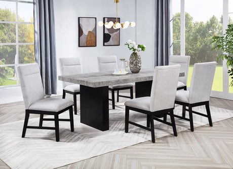 Sebastian Black Gray Dining Room Set view 3