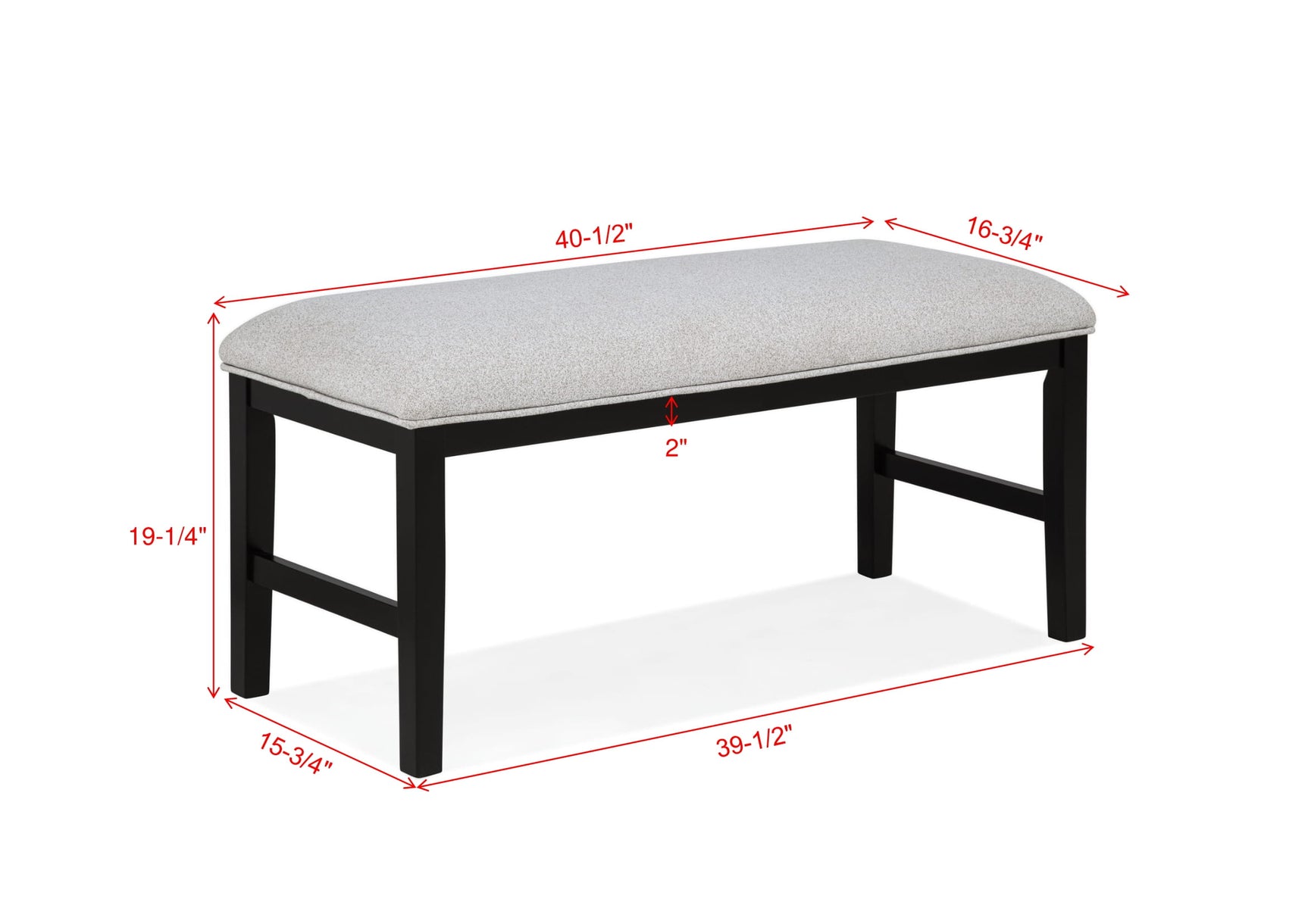 Sebastian Light Gray Black Rectangular Dining Room Set
