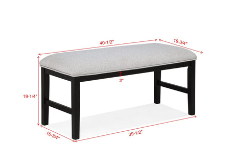 Sebastian Black Gray Dining Room Set view 11