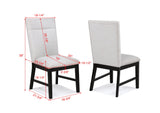 Sebastian Light Gray Black Rectangular Dining Room Set