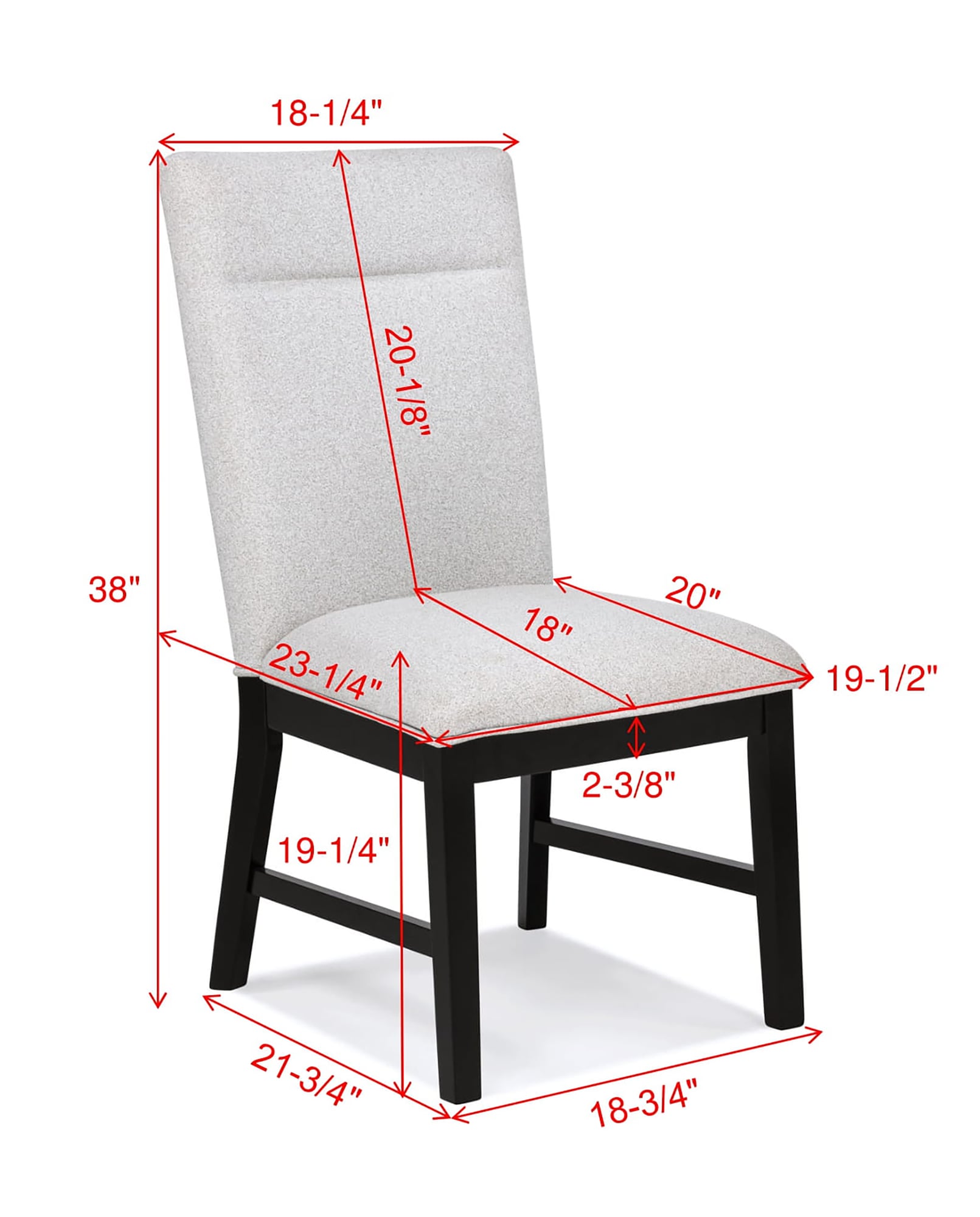Sebastian Black Gray Dining Room Set view 9