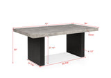 Sebastian Light Gray Black Rectangular Dining Room Set