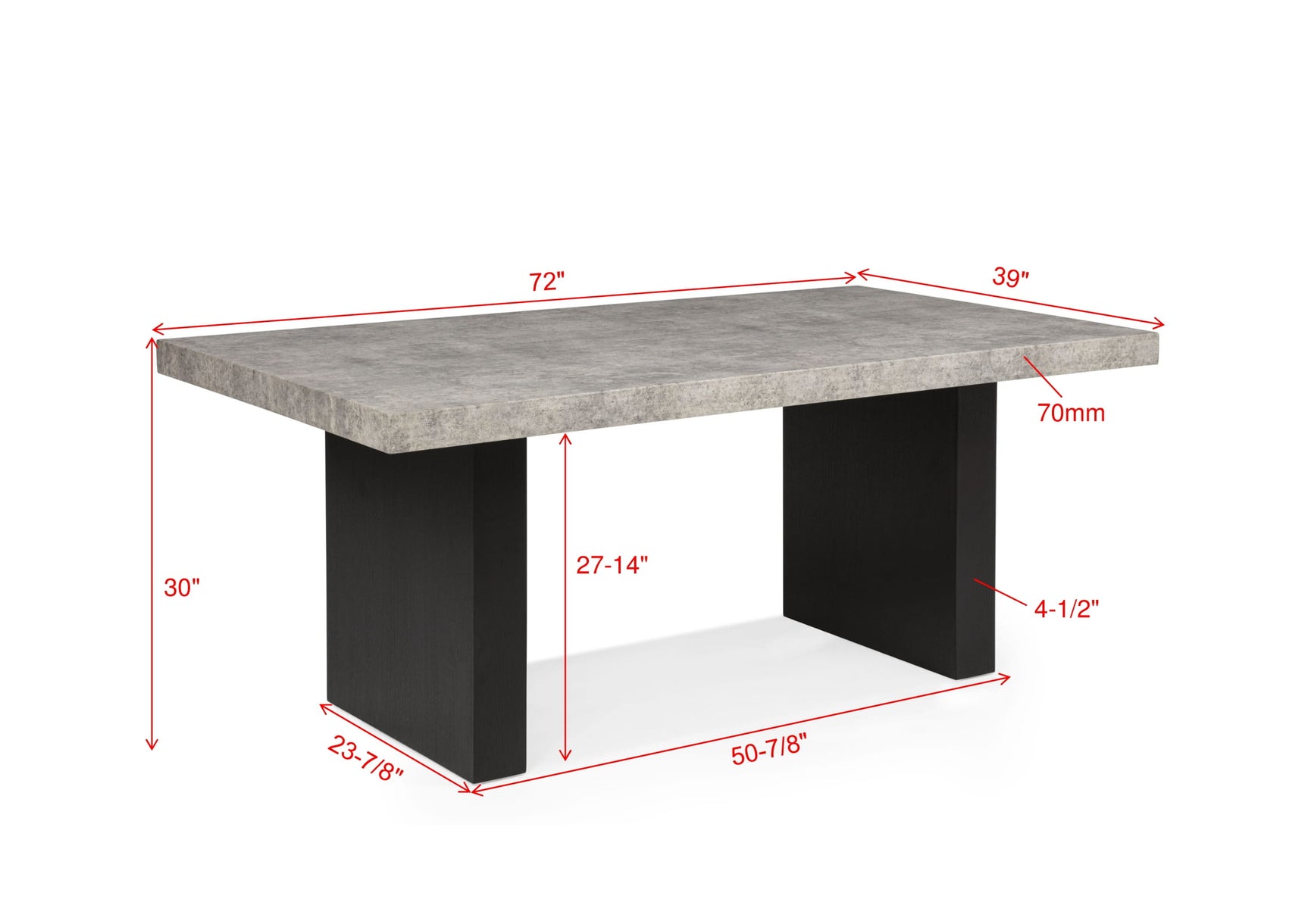 Sebastian Light Gray Black Rectangular Dining Room Set