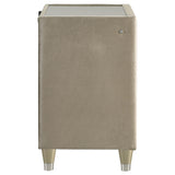 Lorient 2-drawer LED Nightstand with USB Ivory and Camel