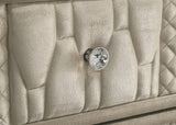 Lorient 8-drawer LED Bedroom Flame Box Dresser Ivory Camel