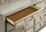 Lorient 8-drawer LED Bedroom Dresser Cabinet Ivory and Camel