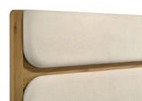 Bennett 62-inch Queen Upholstered Panel Bed Cream and Light Oak
