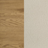 Bennett 62-inch Queen Upholstered Panel Bed Cream and Light Oak