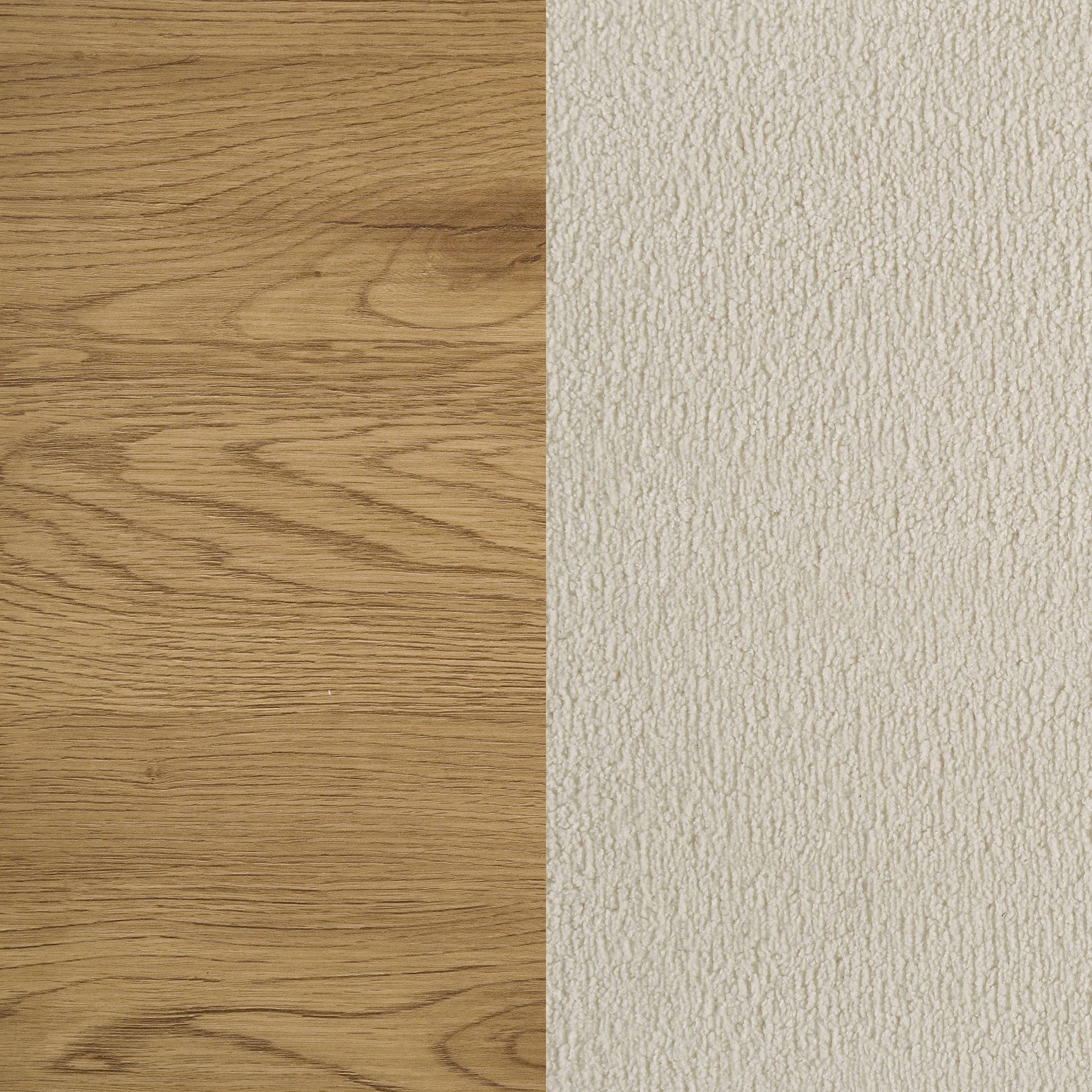 Bennett 62-inch Queen Upholstered Panel Bed Cream and Light Oak