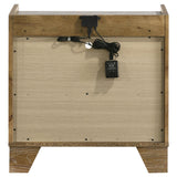Henderson 1-drawer LED Nightstand Bedside Table Medium Oak