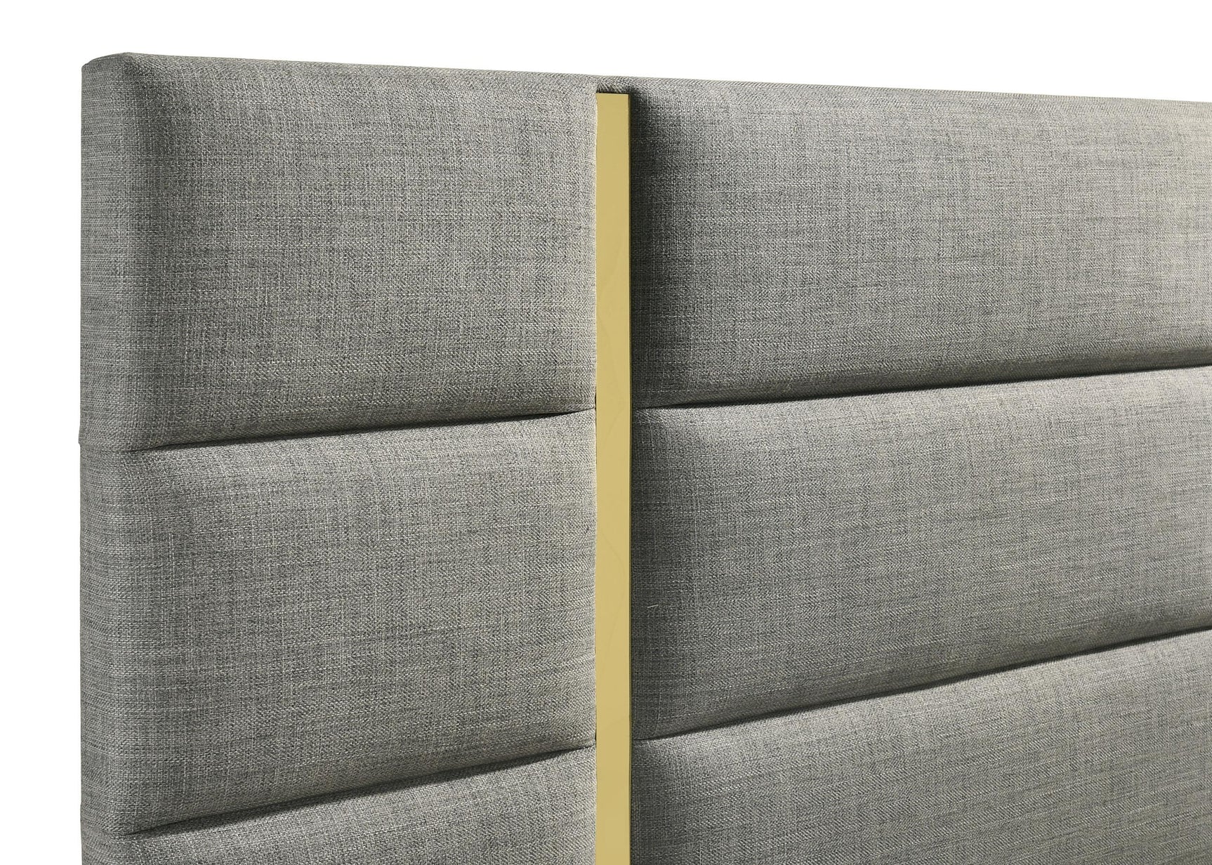 Ines 52-inch Fabric Upholstered Eastern King Panel Bed Grey