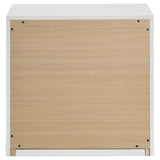 Ines 2-drawer Nightstand Bedside Table White High Gloss