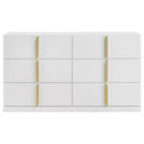 Ines 6-drawer Bedroom Dresser Cabinet White High Gloss