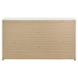 Ines 6-drawer Bedroom Dresser Cabinet White High Gloss
