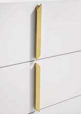 Ines 6-drawer Bedroom Dresser Cabinet White High Gloss