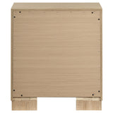 Arielle 2-drawer Bedroom Nightstand with Casters Light Oak