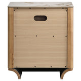 Leanne 2-drawer Sinter Stone Top Nightstand Light Oak