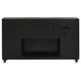 Lorient 8-drawer LED Bedroom Flame Box Dresser Black