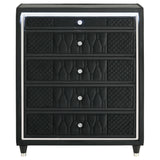 Lorient 5-drawer LED Chest of Drawers Black