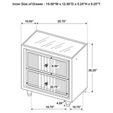 Ravenne 2-drawer Velvet Upholstered LED Nightstand with USB Black