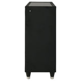 Ravenne 8-drawer Velvet Upholstered LED Dresser Cabinet Black