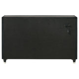 Ravenne 8-drawer Velvet Upholstered LED Dresser Cabinet Black
