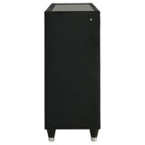 Ravenne 8-drawer Velvet Upholstered LED Dresser Cabinet Black